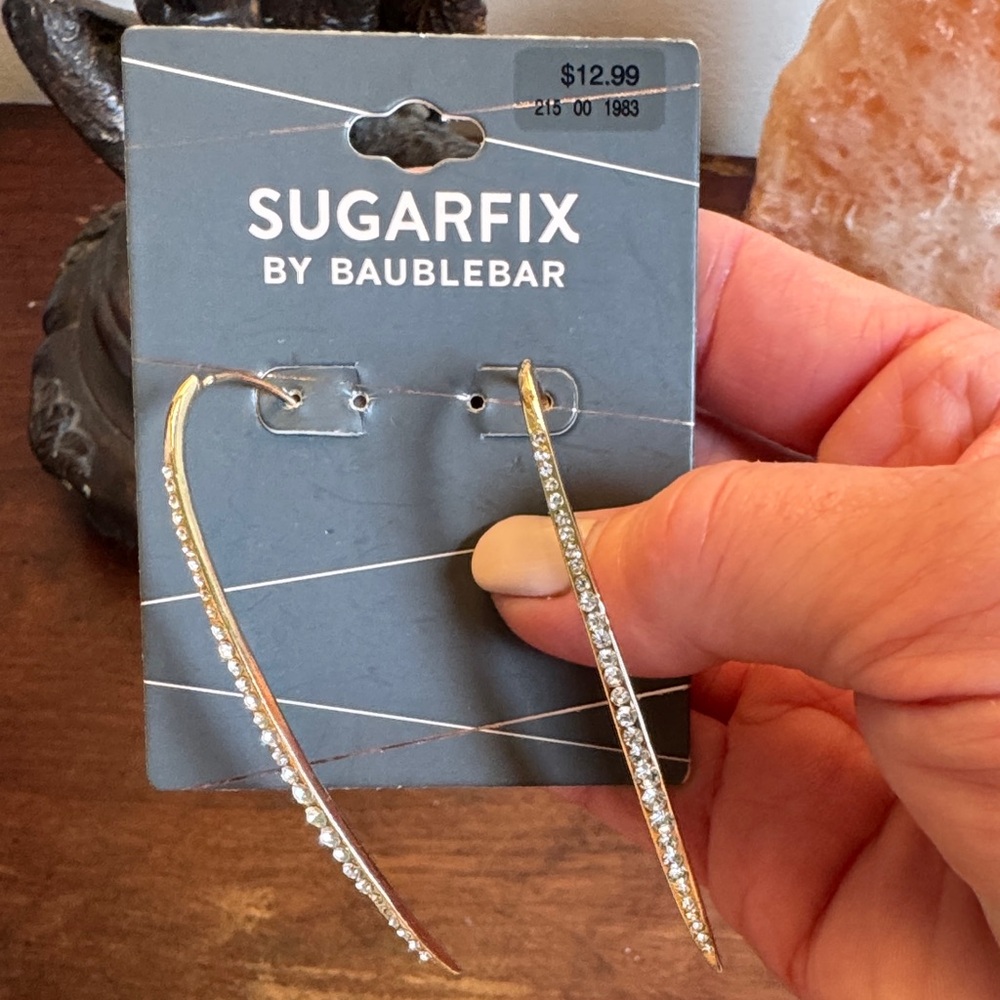 Gold and Silver Crystal Earrings